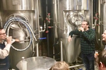 Tasting beer on a tour