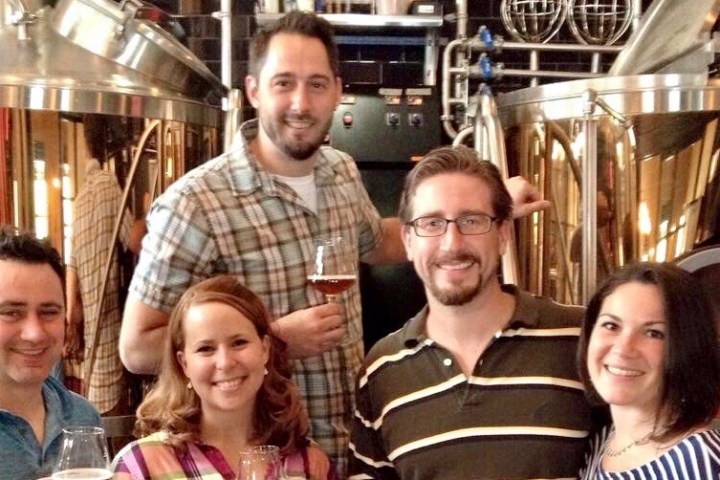 Friends enjoying beer